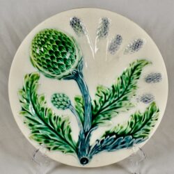 Luneville French Majolica Asparagus & Artichoke Plate - SOLD